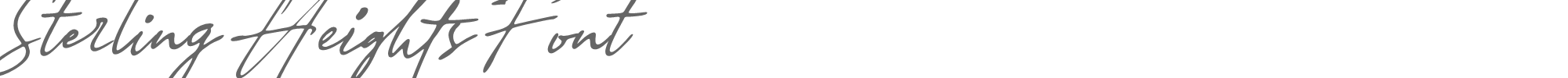Sample characters Sterling Heights Font